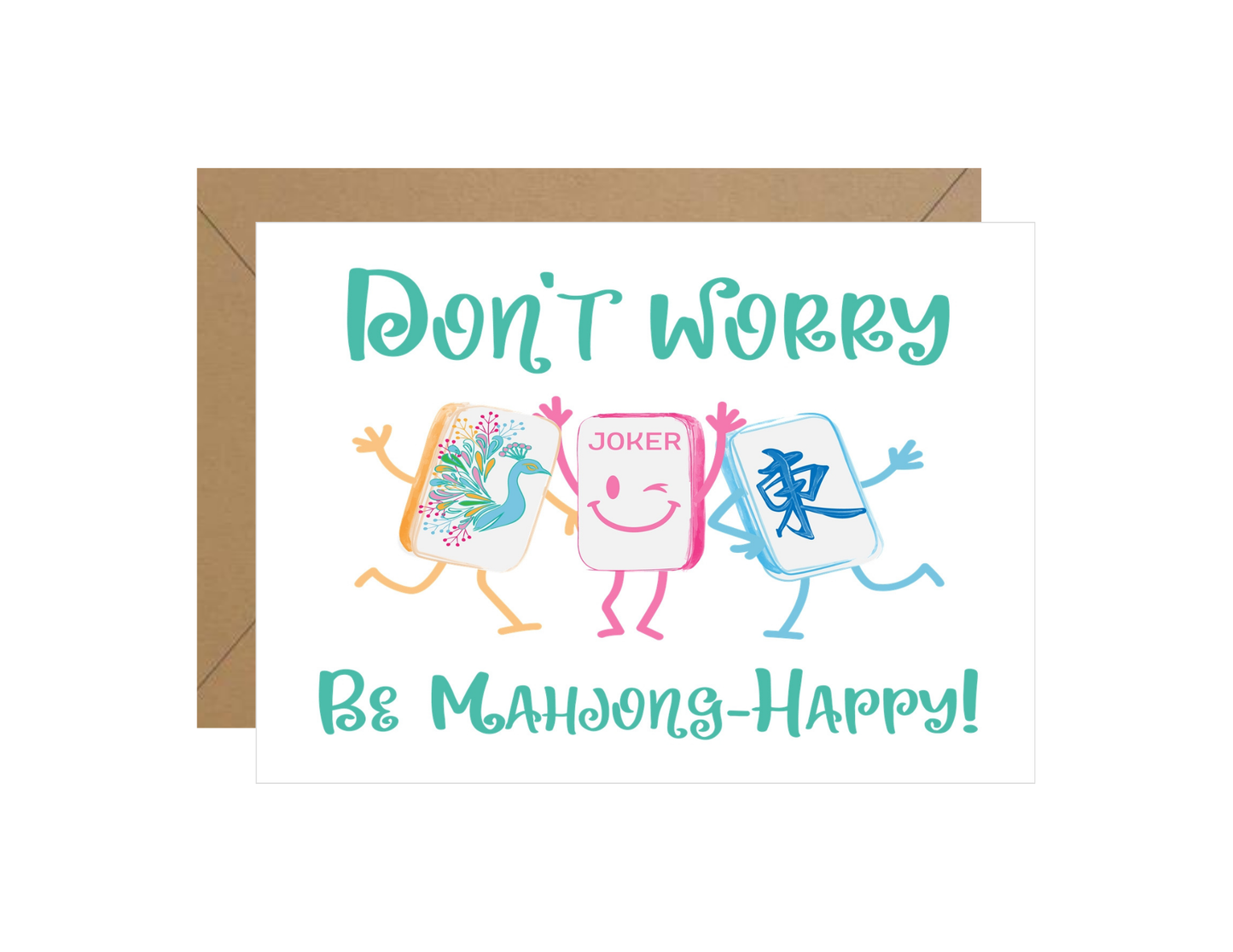 Mahjong Happy Tiles Note Card