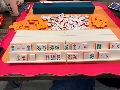 Double Mahjong (2 Player) Rack - Set of 2 - Sparkly Turquoise