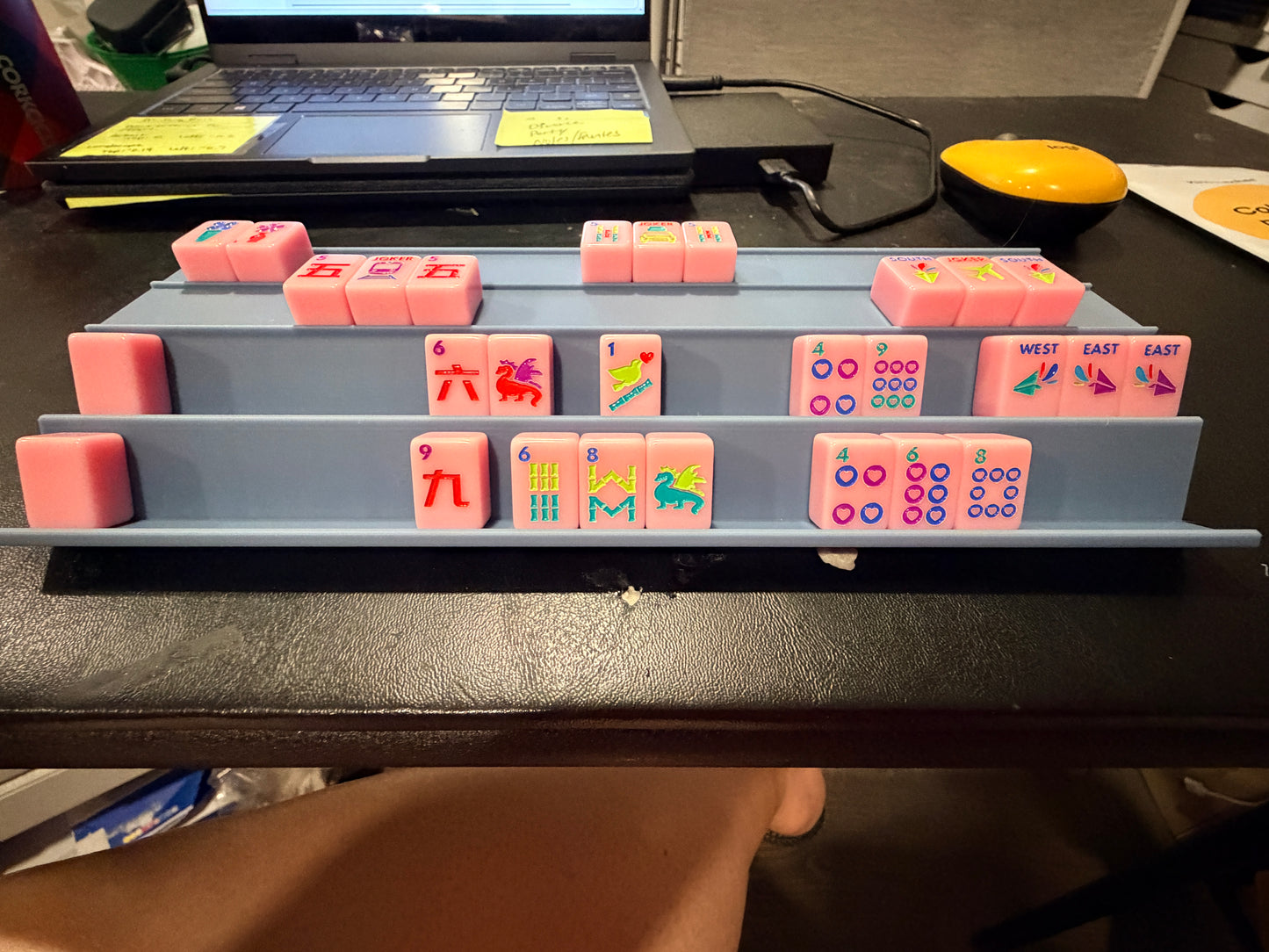 Double Mini Mahjong Rack - Set of 2 - White