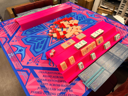 Double Mahjong (2 Player) Rack - Set of 2 - Bright Pink