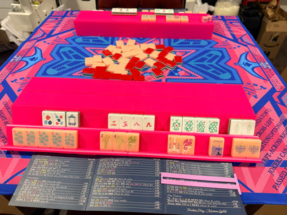 Double Mahjong (2 Player) Rack - Set of 2 - Bright Pink