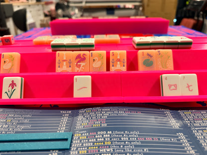 Double Mahjong (2 Player) Rack - Set of 2 - Bright Pink