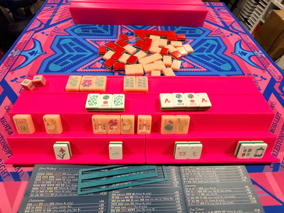 Double Mahjong (2 Player) Rack - Set of 2 - Bright Pink