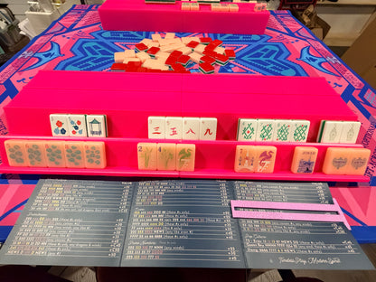 Double Mahjong (2 Player) Rack - Set of 2 - Bright Pink