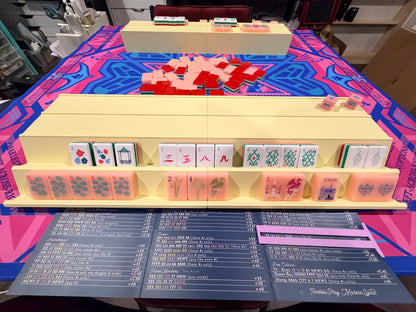 Double Mahjong (2 Player) Rack - Set of 2 - Pale Yellow