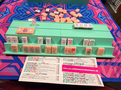 Double Mahjong (2 Player) Rack - Set of 2 - Seafoam Green