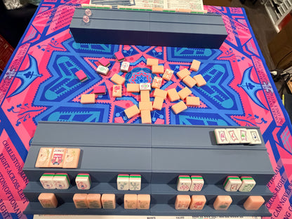 Double Mahjong (2 Player) Rack - Set of 2 - Dusty Blue