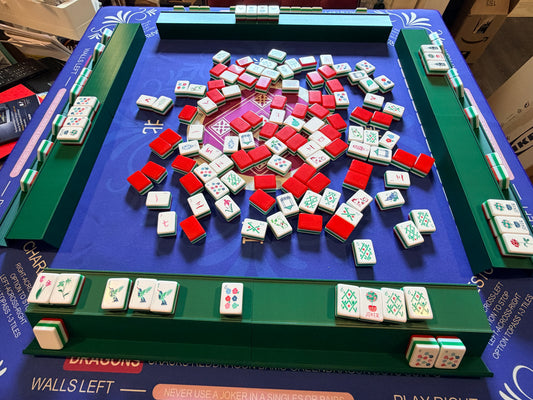 Single Mahjong Rack - Set of 4 - Dark Green
