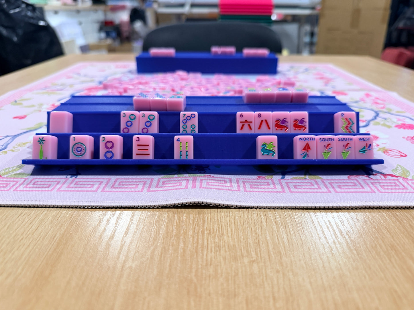 Double Mini Mahjong Rack - Set of 2 - Sparkly Royal Blue