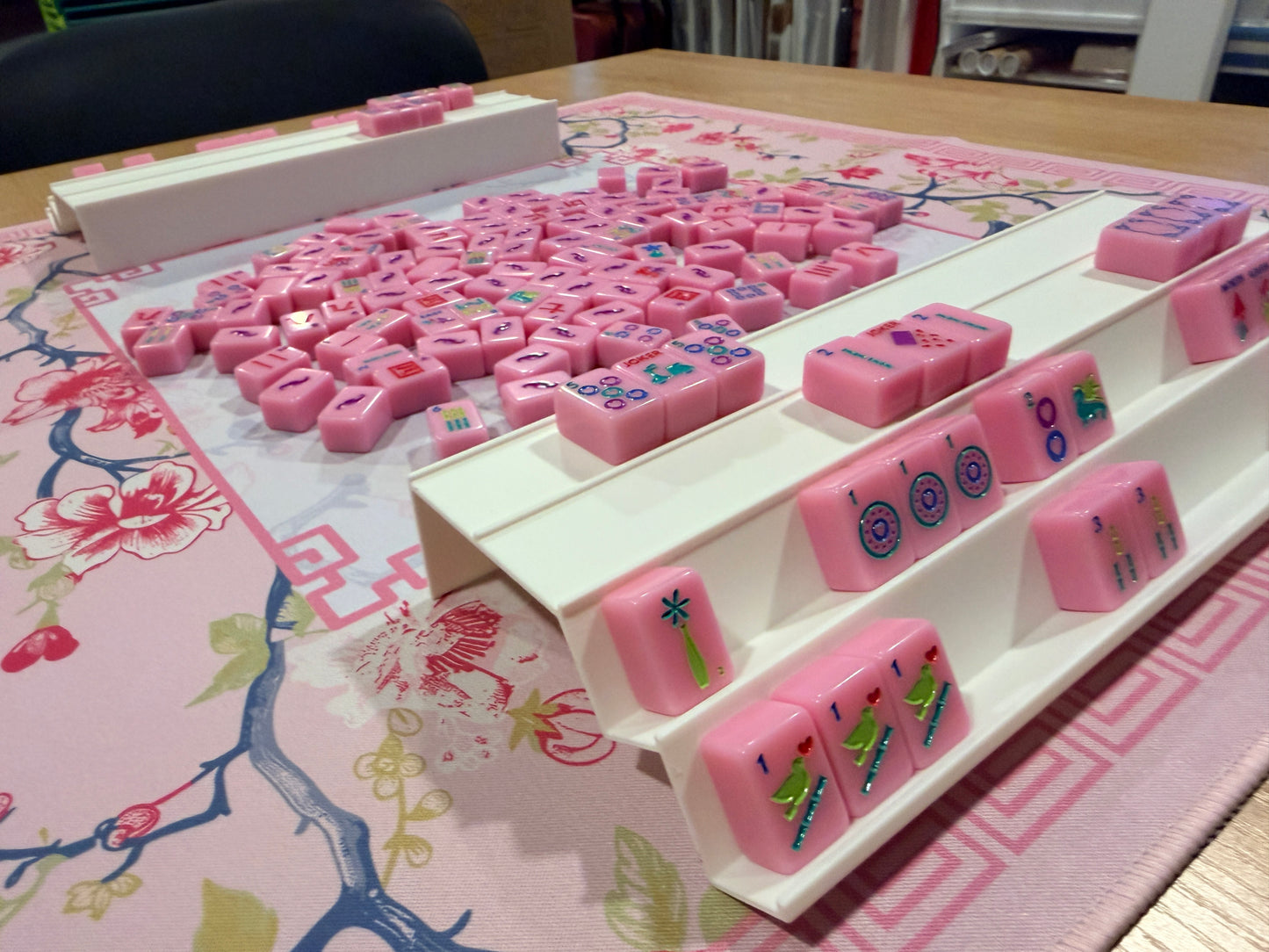 Double Mini Mahjong Rack - Set of 2 - White
