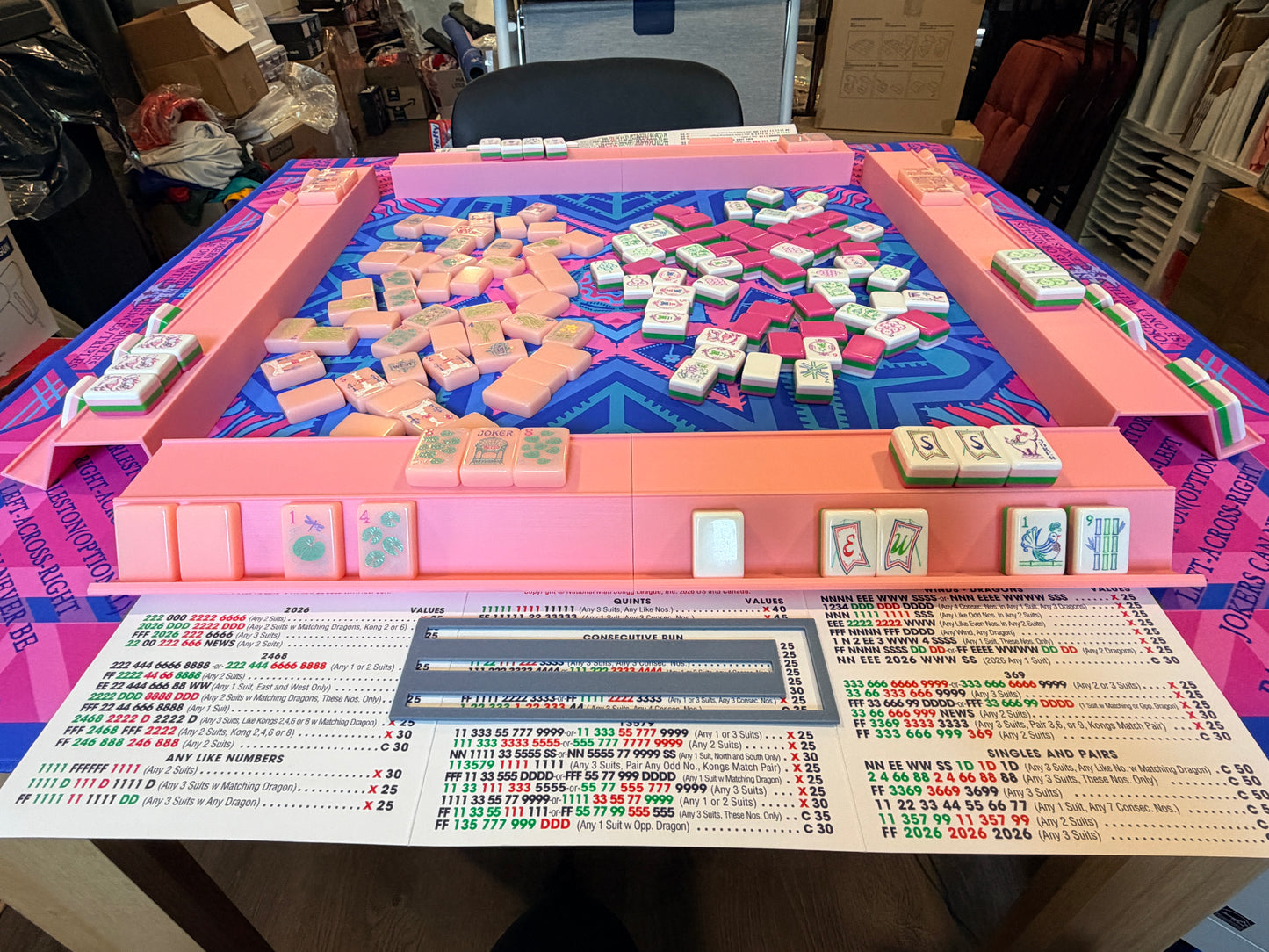Single Mahjong Rack - Set of 4 - Baby Pink