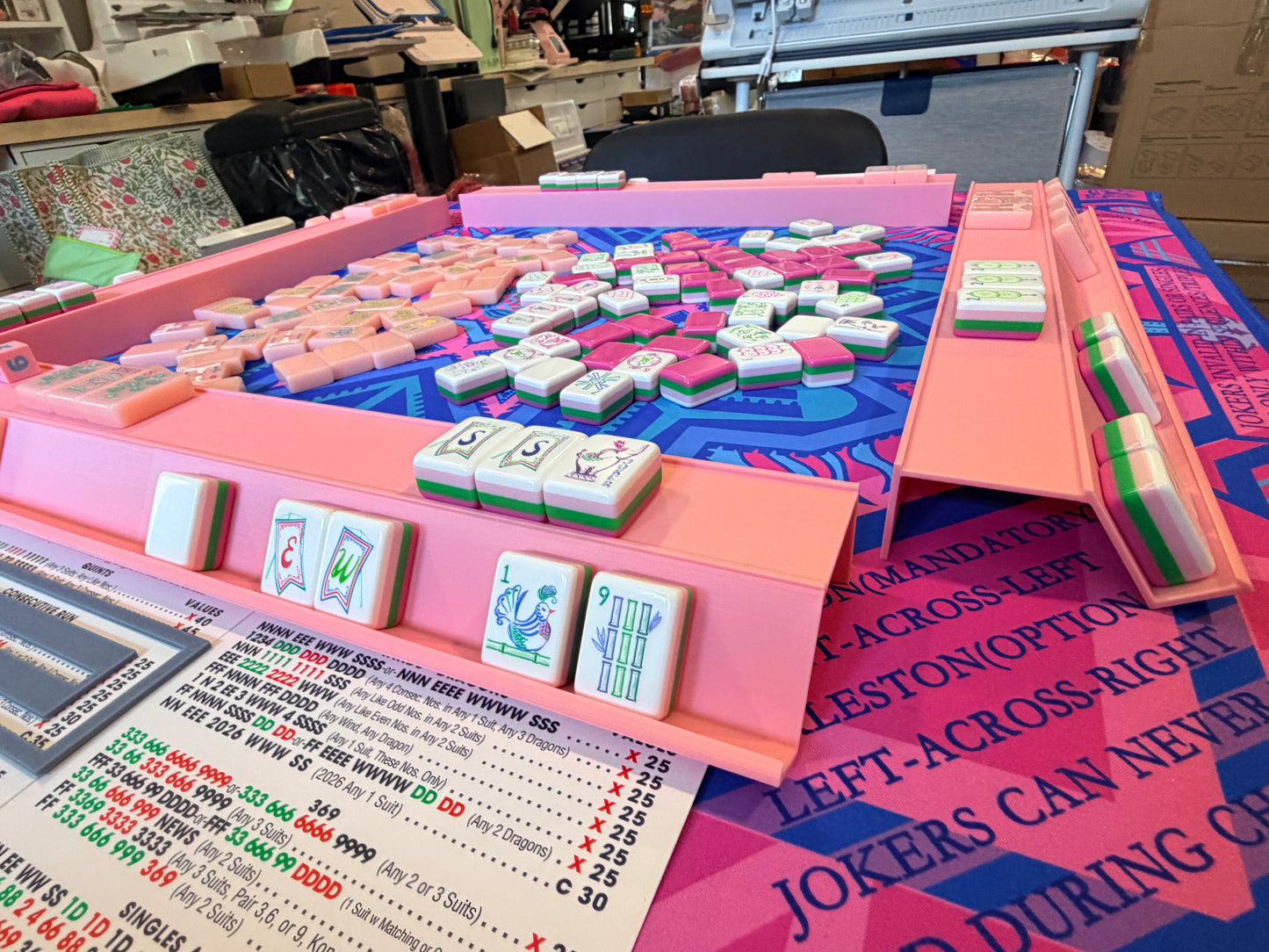 Single Mahjong Rack - Set of 4 - Baby Pink