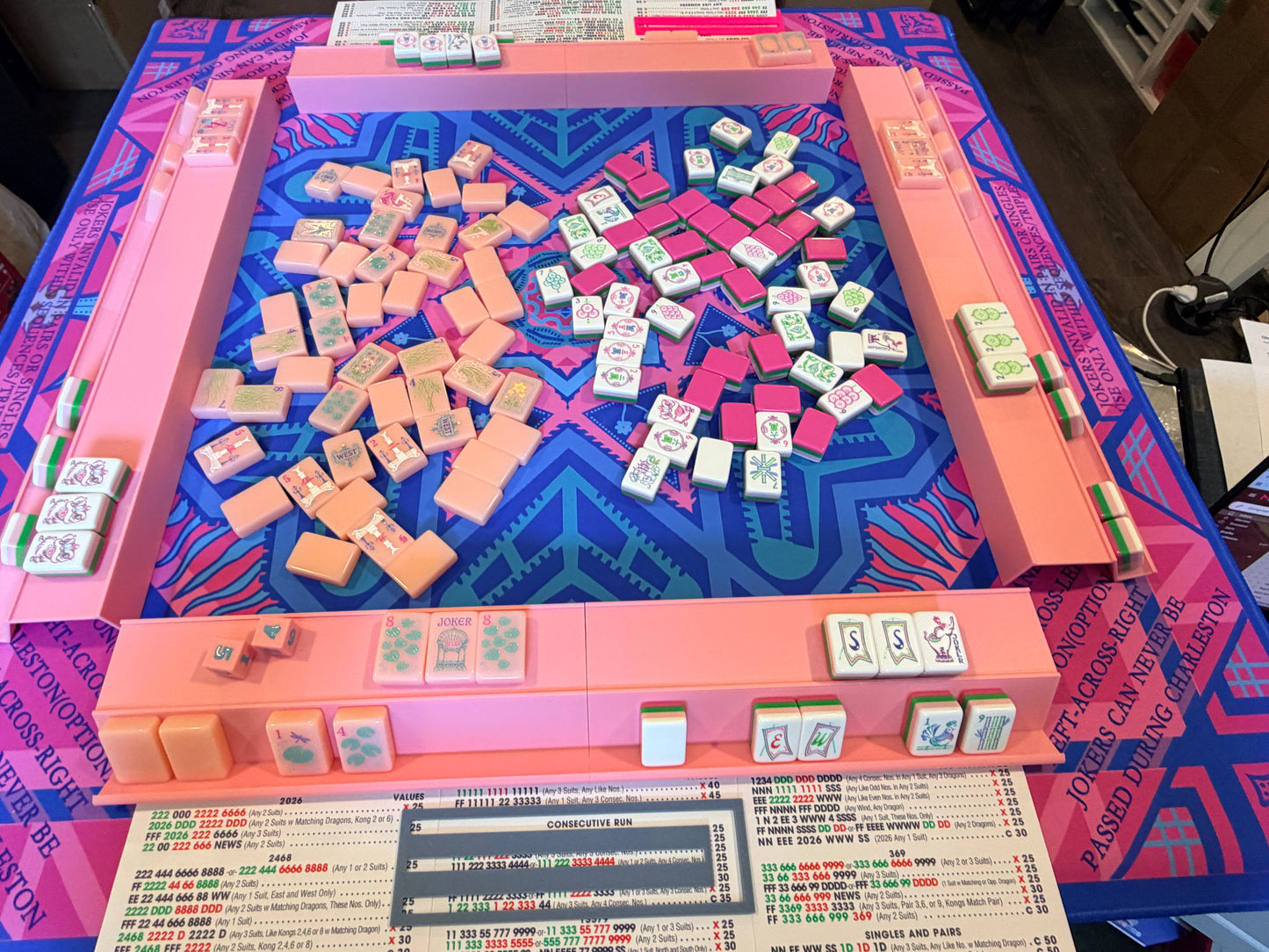 Single Mahjong Rack - Set of 4 - Baby Pink