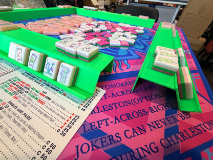 Single Mahjong Rack - Set of 4 - Bright Green