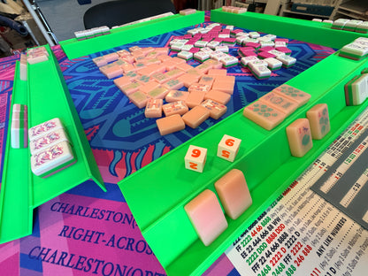 Single Mahjong Rack - Set of 4 - Bright Green