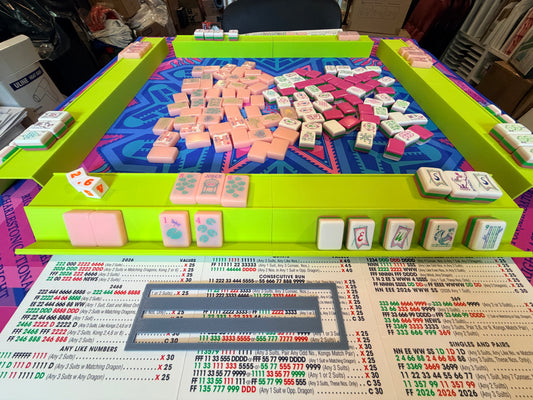 Single Mahjong Rack - Set of 4 - Lime Green