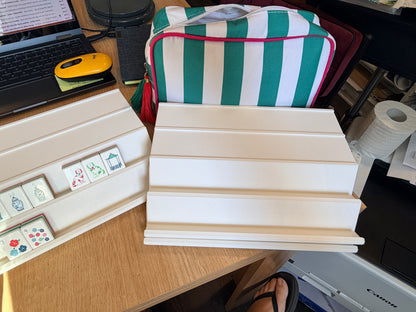 Unbranded Mahjong Tiles with Custom Double Mahjong Racks