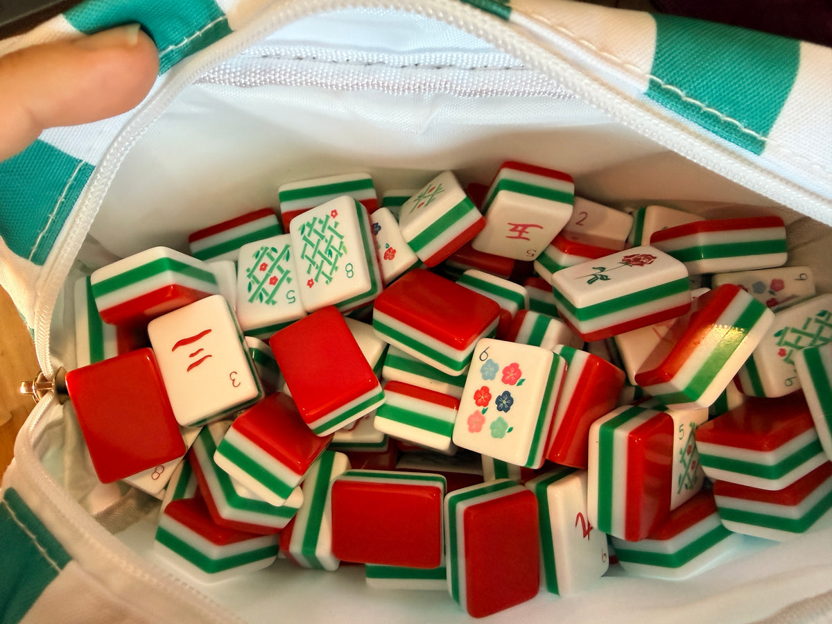 Unbranded Mahjong Tiles with Custom Double Mahjong Racks