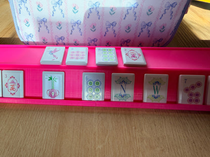 Oh My Mahjong Debutante Poppy Tiles with Single Mahjong Racks