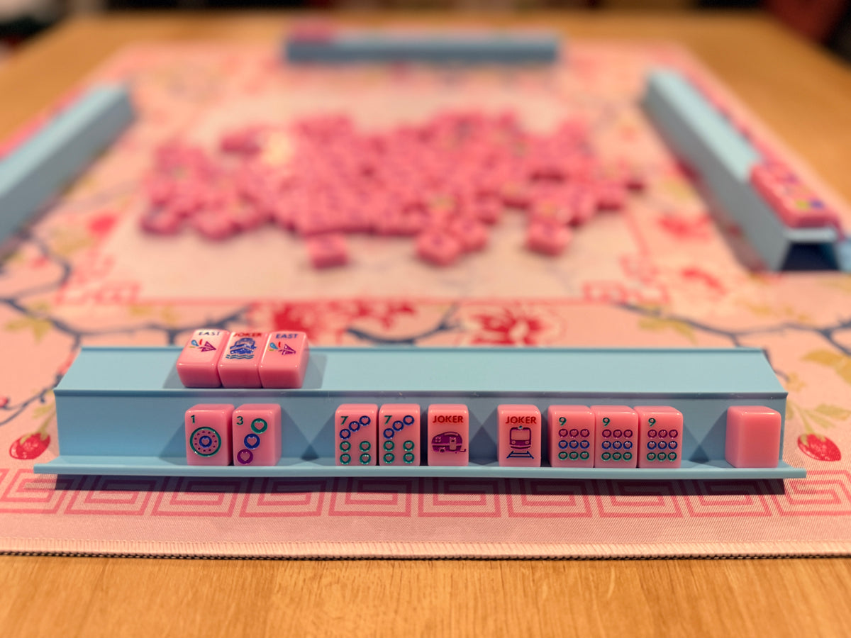 Single Mini Mahjong Rack - Set of 4 - Baby Blue