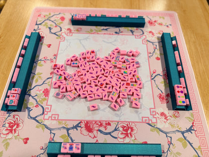 Single Mini Mahjong Rack - Set of 4 - Sparkly Turquoise